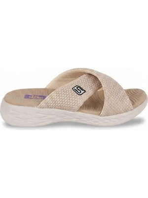 Sandal Spor Kadın Çapraz Bant Spor Terlik SS001-0298 Bej