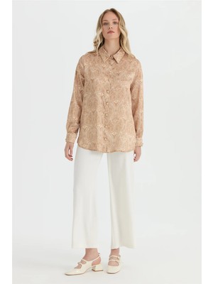 Esswaap Desenli Tunik  Camel