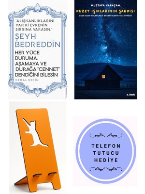 Destek Yayınları Her Yüce Duruma Aşamaya ve Durağa Cennet Dendiğ... - Kemal Derin + Kuzey Işıklarının Şarkısı + Telefon Tutucu