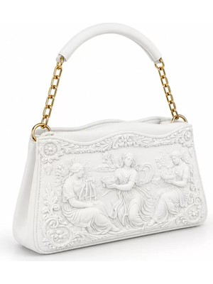 Tigea Accessories Woman Art El Çantası Konsept 3D Üreti̇m Iskandi̇nav Tarzı Beyaz