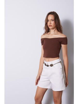 Nisan Triko Triko Korse Top