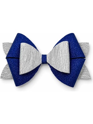 Tigea Accessories Glitter Detaylı Fiyonk Saç Tokası 13X7 cm Lacivert