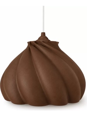 Tigea Accessories Pumpkin Tekli Avize Yatak Odası Mutfak Sarkıt Avize – Salon ve Oturma Odası Aydınlatması 25X25 cm Kahverengi