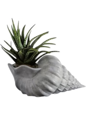 Tigea Accessories Iskandi̇nav Deni̇z Kabuğu 3D Mermer Desenli̇ Vazo 20 cm