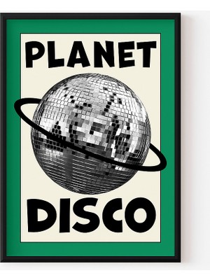 Nt Handmade Mc Home Art Çerçeveli Uv Baskı Planet Disco Duvar Tablosu – Modern & Şık Duvar Dekoru