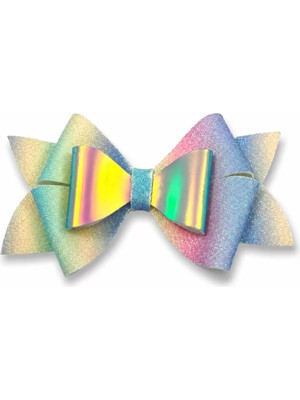 Tigea Accessories Glitter Detaylı Fiyonk Saç Tokası 9,5x4,5 cm Renkli