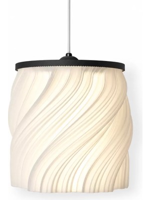 Tigea Accessories Luna Tekli̇ Sarkıt Salon Avi̇ze Avize – Salon Aydınlatması 20 cm Beyaz/siyah