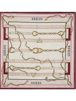 Guess 90X90 Square Kadın Ipek EŞARP-AW5765SIL90