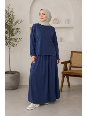 Esra Butik Ince Modal Kumaş Tunikli Etekli Takım – Standart Beden (38-46 Uyumlu)