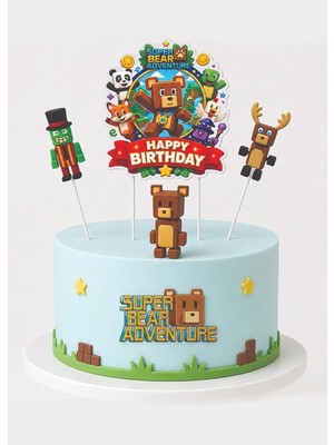 Parti Show Super Bear Adventure Pasta Süsü 5'li Set