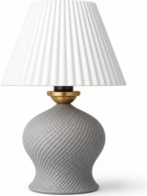 Tigea Accessories Luxury Tasarımlı Abajur – Yatak Odası ve Çocuk Odası Için Dekoratif Aydınlatma 31X45 cm Alt Gri