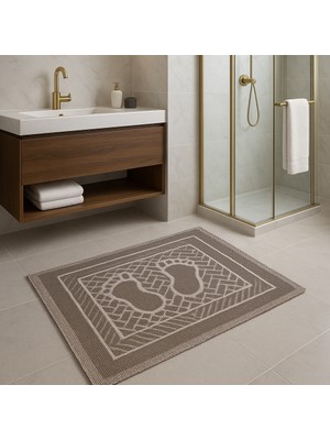 Gön Ev ve Otel Tekstili Banyo ve Lavabo Paspası– 50X70 cm | Su Emici, Hızlı Kuruyan, Modern Tasarım