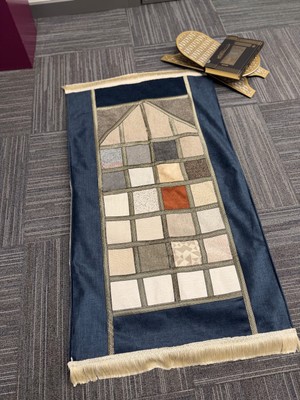MYBEDESTEN Modern Patchwork Mozaik Desenli Saçaklı Seccade