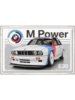Nostalgic Art Nostalgic-Art Bmw Motorsport - M Power E30 Retro Metal Levha, 40 x 60 cm