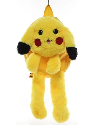 Lizbon Center Peluş Işıklı Oynar Kulaklı Pikachu Sırt Çantası