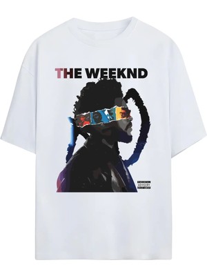  The Weeknd Baskılı Unisex %100 Pamuklu Oversize T-Shirt