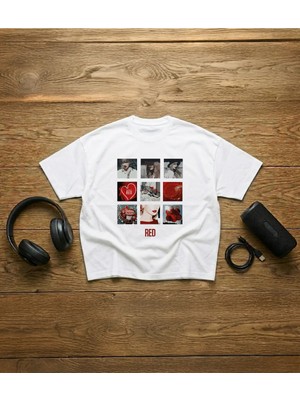  Taylor Swift Baskılı Unisex %100 Pamuklu Oversize T-Shirt
