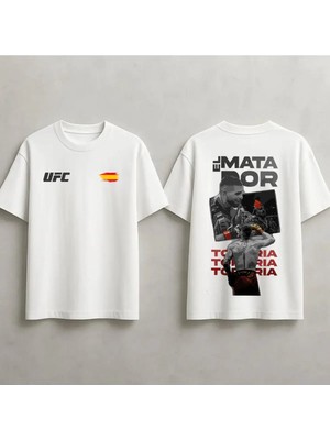  Ilia Topuria Ufc Baskılı Unisex %100 Pamuklu Oversize T-Shirt