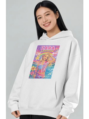 Sevbano Zara Larsson Şarkıcı Ön Baskılı Unisex Oversize Premium Hoodie