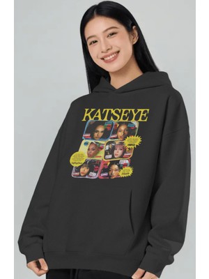Sevbano Katseye Kpop Müzik Grubu Ön Baskılı Unisex Oversize Premium Hoodie