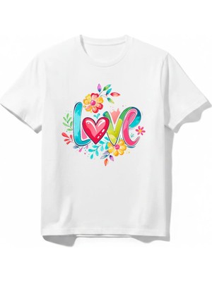 Urban Trend Store Urbantrendstore Love Unisex Kız Çocuk Erkek Çocuk Bisiklet Yuvarlak Yaka Basic Kısa Kollu %100 Pamuk Tişört