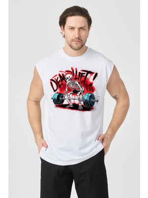 Urban Trend Store Urbantrendstore Baskılı Unisex Pamuklu Antrenman Sporcu Atleti Oversize Tişört Fitness Gym