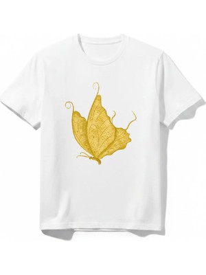 Urban Trend Store Urbantrendstore Kelebek Temalı Unisex Kız Çocuk Erkek Çocuk Bisiklet Yuvarlak Yaka Basic Kısa Kollu %100 Pamuk Tişört