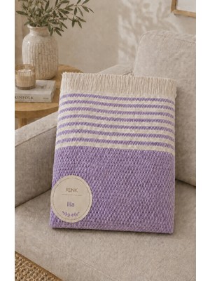 Vivesta Home 180X220 cm Pamuklu Hasır Desen Koltuk Örtüsü Çok Amaçlı Kanepe Örtüsü Çekyat Şalı Koltuk Koruyucu Yıkanabilir Ev Tekstili