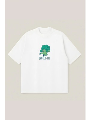  Broco-Lee Oversize Boxy Kesim Unisex %100 Pamuklu Baskılı Tshirt | Streetwear