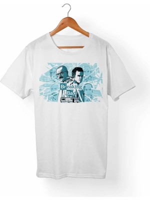  Unisex Beyaz Breaking Bad Heinsenberg Tişört