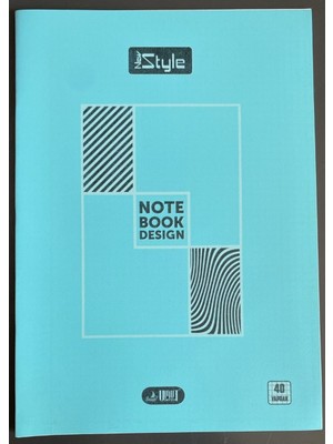 New Style Notebook Design A4 Çizgili Okul Defteri 40 Yaprak Turkuaz Kapak Umut Defter