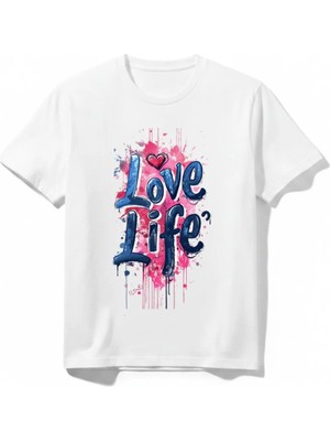 Urban Trend Store Urbantrendstore Love Life Sevimli Tatlı Unisex Kız Çocuk Bisiklet Yuvarlak Yaka Basic Kısa Kollu %100 Pamuk Tişört