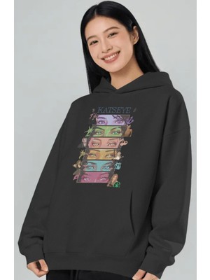 Sevbano Katseye Kpop Müzik Grubu Ön Baskılı Unisex Oversize Premium Hoodie