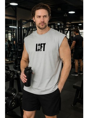 Urban Trend Store Urbantrendstore Baskılı Unisex Pamuklu Antrenman Sporcu Atleti Oversize Tişört Fitness Gym