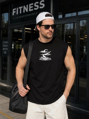Urban Trend Store Urbantrendstore Baskılı Unisex Pamuklu Antrenman Sporcu Atleti Oversize Tişört Fitness Gym