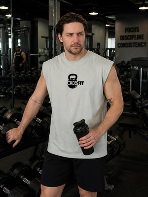 Urban Trend Store Urbantrendstore Baskılı Unisex Pamuklu Antrenman Sporcu Atleti Oversize Tişört Fitness Gym