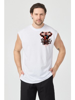 Urban Trend Store Urbantrendstore Baskılı Unisex Pamuklu Antrenman Sporcu Atleti Oversize Tişört Fitness Gym