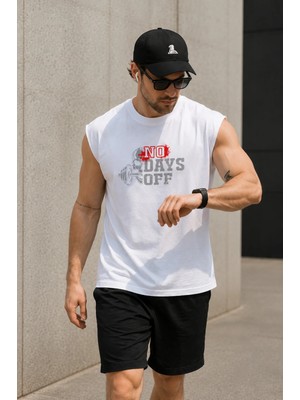 Urban Trend Store Urbantrendstore Baskılı Unisex Pamuklu Antrenman Sporcu Atleti Oversize Tişört Fitness Gym