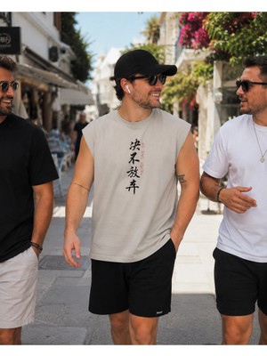Urban Trend Store Urbantrendstore Baskılı Unisex Pamuklu Antrenman Sporcu Atleti Oversize Tişört Fitness Gym