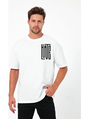Urban Trend Store Urbantrendstore Unisex Sade Basic Yazlık Beyaz Tshirt Oversize Fit Rahat Geniş Salaş T-Shirt Günlük Tişört