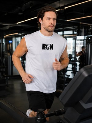 Urban Trend Store Urbantrendstore Baskılı Unisex Pamuklu Antrenman Sporcu Atleti Oversize Tişört Fitness Gym