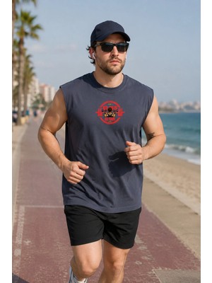 Urban Trend Store Urbantrendstore Baskılı Unisex Pamuklu Antrenman Sporcu Atleti Oversize Tişört Fitness Gym