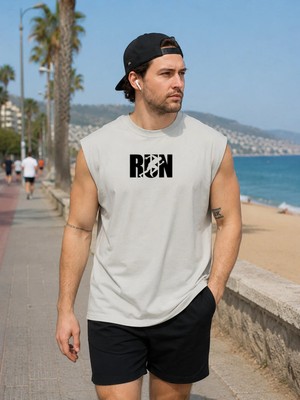 Urban Trend Store Urbantrendstore Baskılı Unisex Pamuklu Antrenman Sporcu Atleti Oversize Tişört Fitness Gym