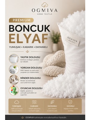1 kg Premium Boncuk Elyaf Silikon Dolgu | Yastık, Kırlent, Minder, Oyuncak ve Yorgan Dolgusu