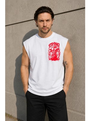 Urban Trend Store Urbantrendstore Baskılı Unisex Pamuklu Antrenman Sporcu Atleti Oversize Tişört Fitness Gym