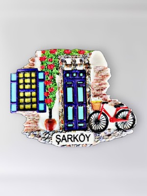 Mundy Şarköy Polyester Kabartmalı Magnet 7 x 5,5 cm Dekoratif Hediyelik Buzdolabı Süsü (KOD:1498)