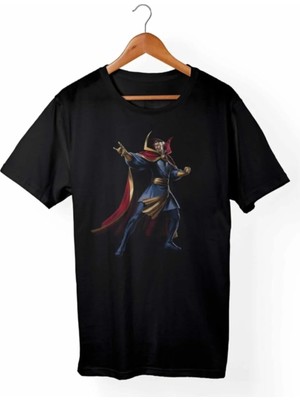  Unisex Siyah Marvel Doctor Strange Tişört