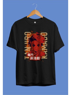  Oversieze Demon Slayer Tanjiro Özel Tasarım Anime Tişört