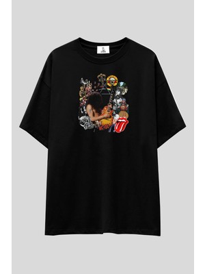  Legends Never Die Bol Kalıp T-Shirt | Unisex %100 Pamuk Rock Müzik Vintage Baskılı Özel Tasarım Tee