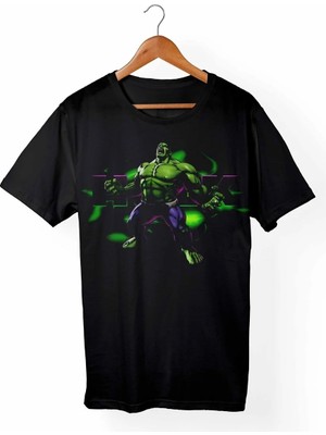  Hulk-Marvel Unisex Siyah Tişört